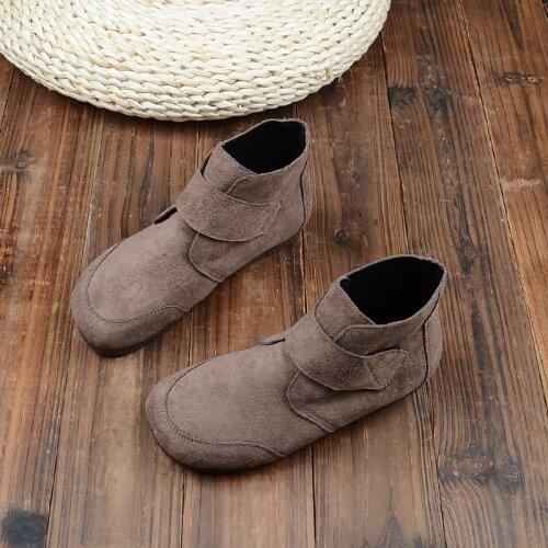 Ladies Ankle Boots College Wind Student Casual Short Boots Mori Literary Retro Womens Boots British Wind Flat Wild Martin Boots