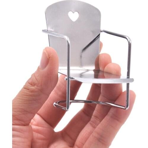 1:12 Iron Chair Model For Dolls House Furniture For Dolls Mini Chair Toys For Children Dollhouse Miniature