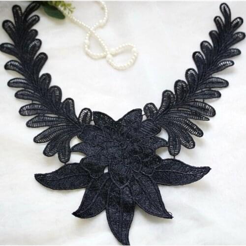 1 Piece High Quality Neck Lace Collar Applique Flowers Decorations For Cloth Neckline Decor