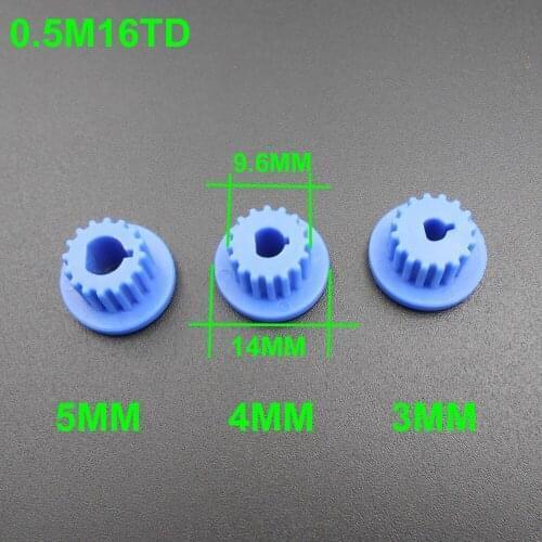 1000PCS 0.5M 16T D-Shape Blue MXL Plastic Spur Gear 0.5 Modulus 16 Teeth T=16 Aperture: 3MM 4MM 5MM For D-shaft POM *FD497-499