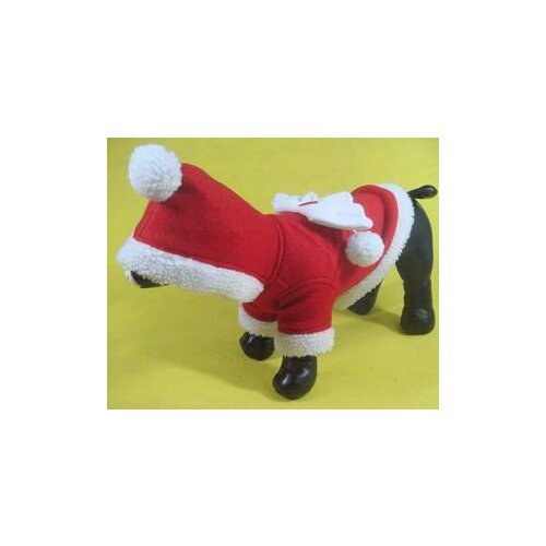 2016 new dogs cats fashion red Santa Claus costume doggy Christams clothes coste pet dog cat warm jackets puppy hoodies 1pcs