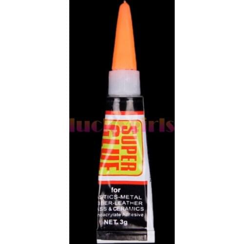 3g False Glue Nail Art Tips Glitter Acrylic Decoration with Brush false nail gel glue fake nails nail label DIY