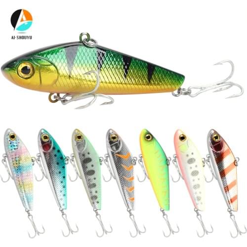 AI-SHOUYU New Sinking VIB 70mm/22.7g Hard Fishing Bait Hard Artificial Vibration Bait Winter Ice Salt Fishing Tackle