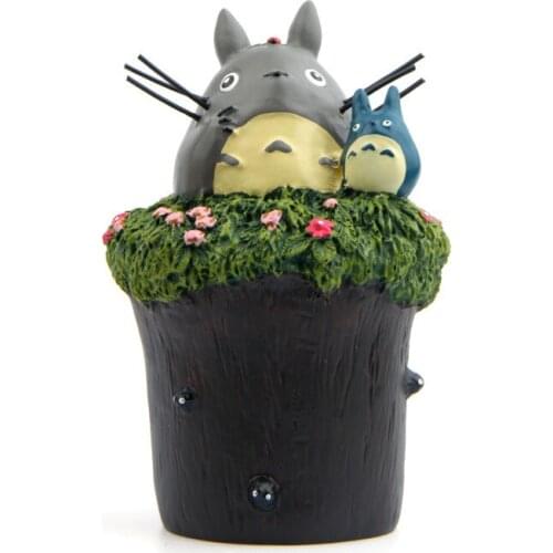 Anime My Neighbor Totoro Toy Figure PVC Doll Piggy Bank Model Desktop Decoration 14*9CM