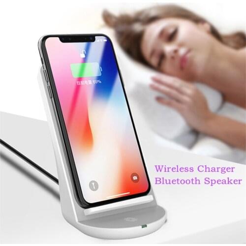 Bluetooth Speaker Wireless Charger forSamsung Galaxy S8 S9 S7 S6 Note 5 Note 8 For iPhone X 8 US Plug