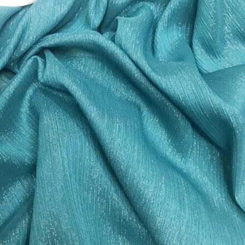Shiny Dancing Dress Fabric Shimmer Metallic Crepe Cosplay Chiffon Silky Fabric Light Soft DIY Fabric Qualified 1 Yard