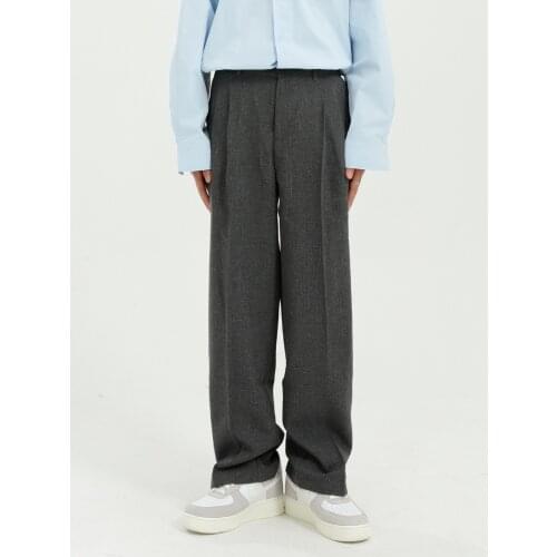 2021 New Men Solid Color Casual Straight Suit Trousers Male Japan Korea Streetwear Hip Hop Vintage Fashion Pants