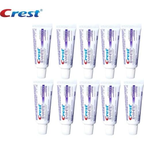 Crest 3D WhiteToothpastes Brilliance Mini Toothpaste Portable Teeth Whitening Small Tooth Paste 20g for Travel Without Box