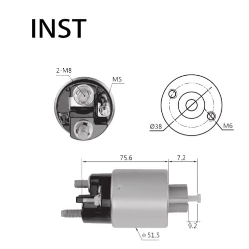 ELECTROMAGNETIC SWTICH SOLENOID FOR 12V 0.85KW D5774 995 SSM1523ZD SSM1523HE SSM1523BA 66-6762-2W STM1442ZD STM1537BA