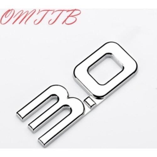 1pc 3D ABS 2.0T 2.0 3.0 emblem car-styling badge Decals for renault toyota bmw ford focus 2 car sticker funny car sticker