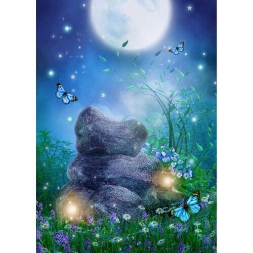 Stone Moon Photography Background For Photo Shoot Child Kids Baby Vinyl Cloth Computer Printed Photo Backdrops Photo Booth