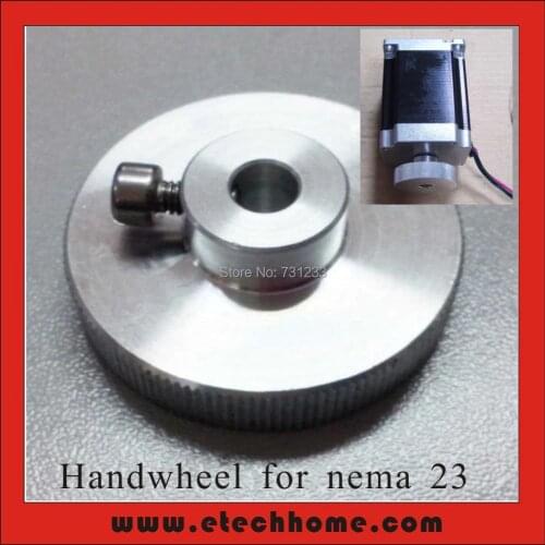 6.35mm 8mm Inner Hole Diameter Handwheel for NEMA 23 Stepper Motor