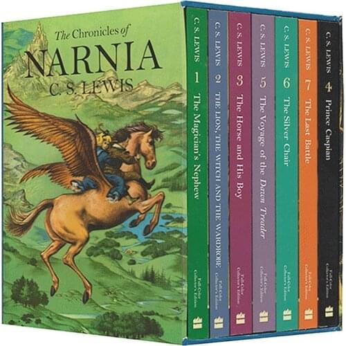 7 Books/Set The Chronicles of Narnia Box Set Children English Reading Story Book Kids Chapter Book Novels