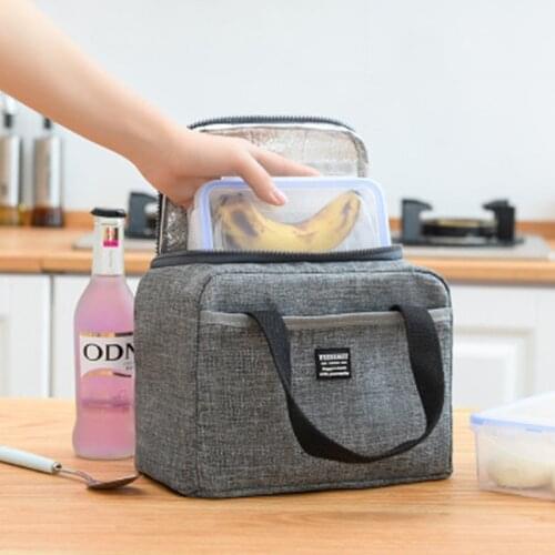 Portable Lunch Bag New Thermal Insulated Lunch Box Tote Cooler Handbag Bolsa Termica Loncheras Para Mujer For School Students
