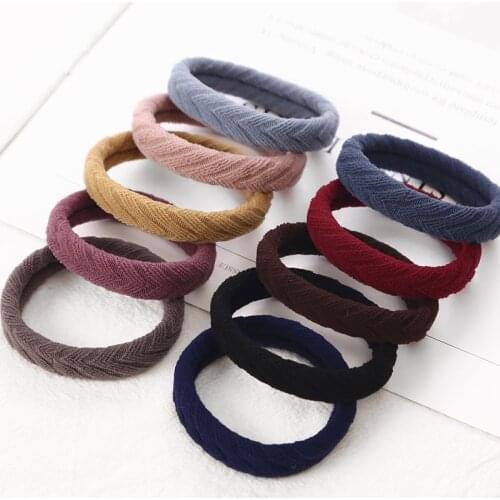 New 10PCS Women Girls Simple Basic Elastic Hair Bands Tie Gum Scrunchie Ponytail Holder Rubber Bands Fashion Hair Accessories