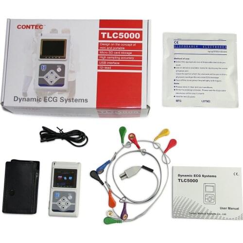 Brand New CONTEC TLC5000 12 Channel ECG Holter ECG 24 Hours Holter EKG Monitor Software