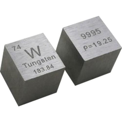 Tungsten Density Cube 10mm 99.99% Pure Tungsten Metal Cube