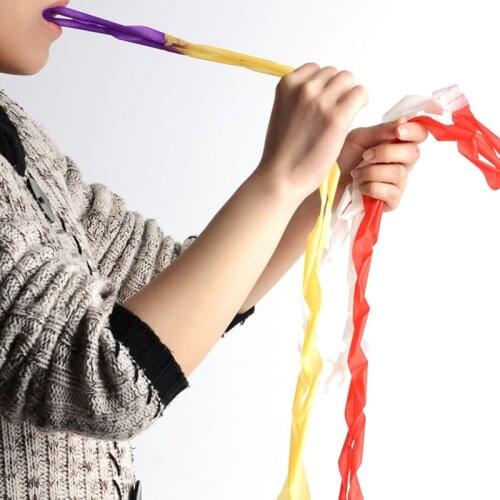 12pcs/set Magic Tricks Multi-colour Mouth Coils Paper Streamers from Mouth Magic Prop Magician Supplies Toys Game Tools