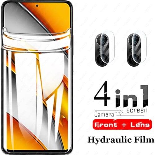 Protective Hydraulic on For Xiaomi Poco f3 Screen Protector Film on Poco F3 poko phonepoco pocco f3 Tempered camera lens Glass