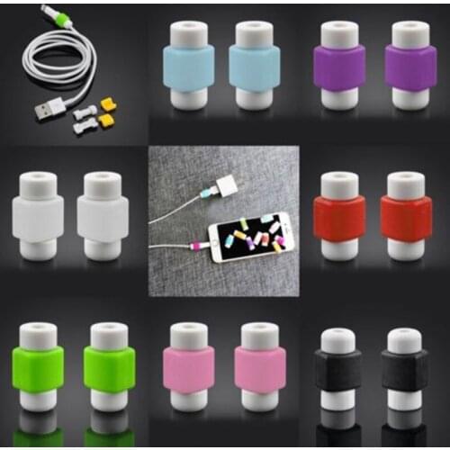 Cable Saver Protector D2 50 Pieces USB Cord Protector For Iphone iPad Charging Colorful Silicone High Quality Protective Cover
