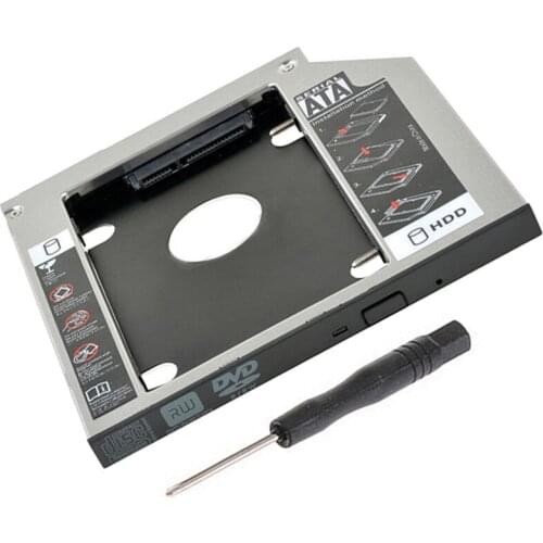 9.5mm 2nd SATA Hard Drive HDD SSD Enclosure Caddy for HP 245 250 255 450 470 G4 G5 G6 GUD1N DVD ODD