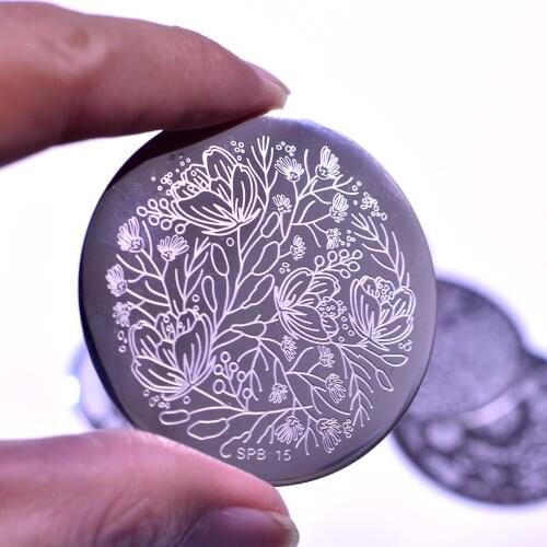 YWK 1 PC Flowers Animal Tropical Geometry Pattern Nail Stamping Plates Lips Nail Art Image Lace Stamp Templates