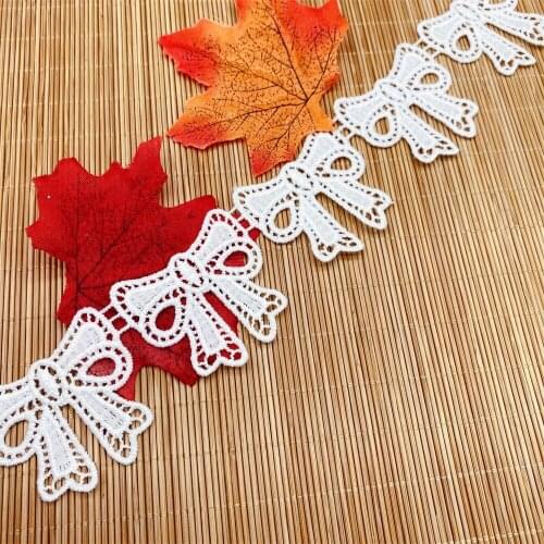 15 Yards Ivory White Lace Trim Water-Soluble African Lace Fabric Nigerian Lace Fabric 2021 High Quality Lace V2594