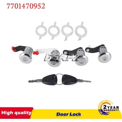 4pcs/set Car Door Lock Barrel Cylinders For Renault Master 2 Mascott Opel Movano 2 Nissan Interstar 1998-2008 7701470952 256524