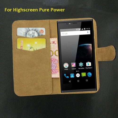 6 Colors Highscreen Pure Power Case Flip Leather Vintage Luxury Multi-Function Highscreen Pure Power Phone Cover Card Slots