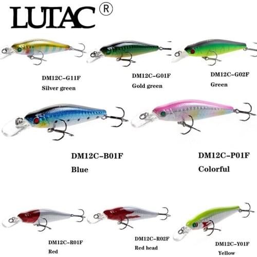 8pcs mixed color LUTAC minnow fishing bait hard lure BKK hook minnow abs plastic fishing lure