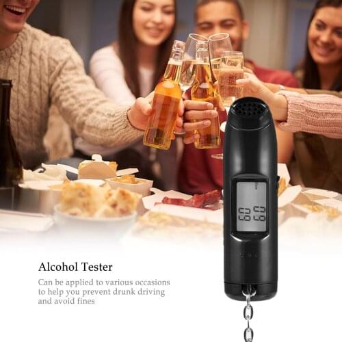 Professional Digital Breathalyzer Alcohol Tester Breath Analyzer With LCD Screen USB Charger For Police Alcohol Detection Device