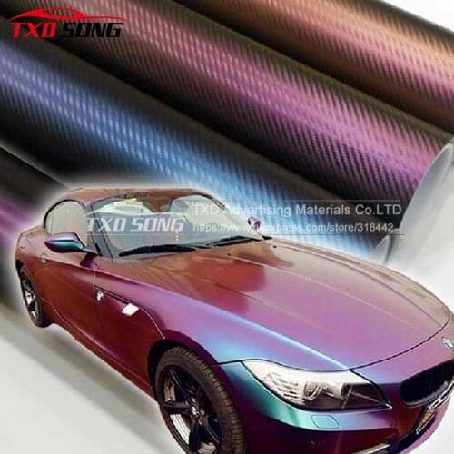 Car Styling Chameleon 3D Carbon Color Sticker 10/20/30/40/50/60CM Auto Chameleon Film Carbon Fiber Vinyl Films Phones Stickers