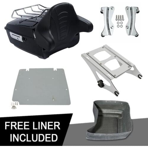 Motorcycle 13.1" King Pack Trunk Luggage Rack For Harley Tour Pak Touring Street Glide Road Glide Electra Glide 1997-2013