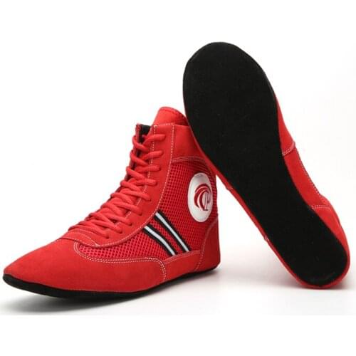 Boxing Shoes Non-Slip Wrestling Boots New Comfortable Supporting Training Weightlifting Boots Mens Wrestling Shoes