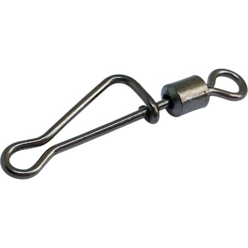 INFOF 500/1000-pieces Fishing Swivels Swing Italian Snap #10-#1/0 Stainless Steel Carp Fishing Connector Hook Lure Link Swivel