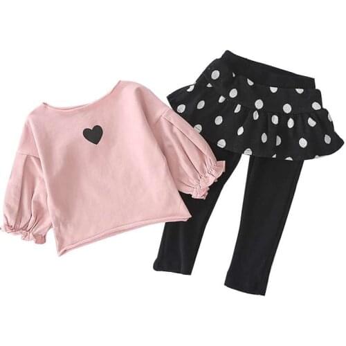 Kids Clothes Set For Girl Long Sleeve Kid Girl Clothing Sets T-Shirt Top+Skirts Pants 2pcs Baby Clothes Princess