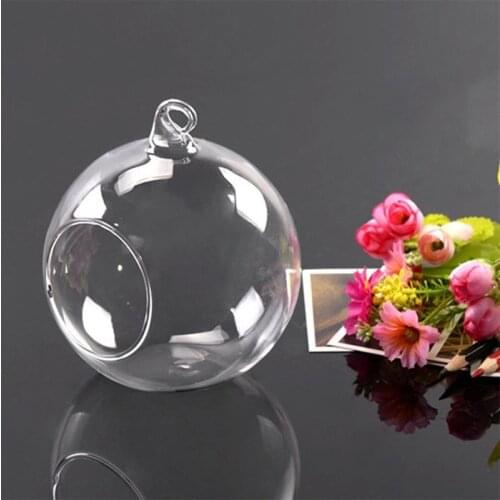 2017 Creative Hanging Glass Ball Vase Flower Plant Pot Terrarium Container Home Office Decor Hanging Glass Vase OW