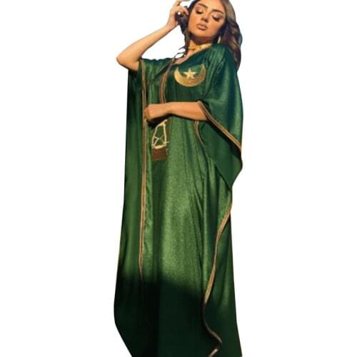 Mandylandy Islamic Clothing Loose Prayer Garment Patchwork Muslim Abaya Dress Batwing Sleeve Djellaba Robe Turkey Kaftan Dress