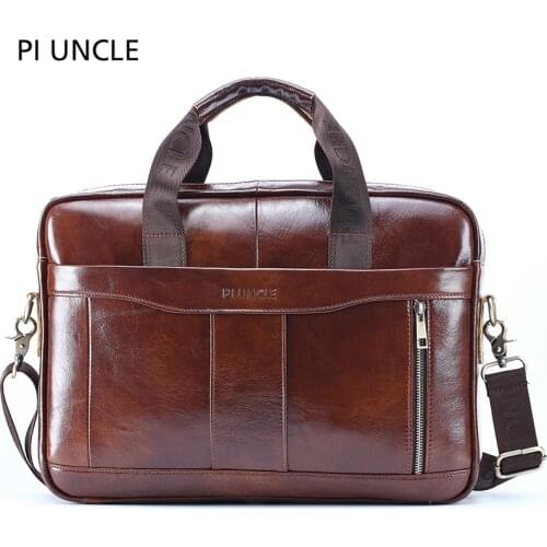 Mens Large Capacity Handbag Travel Shoulder Bag 2020 New Leather Mens Briefcase Mens Waterproof and Scratch Proof Business 10