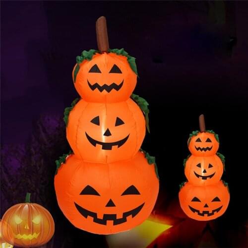 Halloween Inflatable Ghost Pumpkin With Color Changing Led Outdoor Scary Inflatables Blow Up Ghost Halloween Party Horror Prop