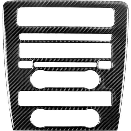Carbon Fiber Stickers, Central Control CD Panel Cover Moulding, Car Interior Stickers for Ford Mustang 2009-2013,1 PCS