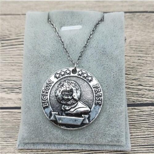 New Bichon Frise Necklace Classic Style Pet Jewellery Fashion Animal Jewellery Bichon Frise Pendant Necklace Women