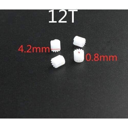New Arrival 4pcs 4.2mm 0.8mm 12T 12Teeth Small Gears For 716 614 Coreless Motor Engine R/C Drone Quadcopter Spare Parts