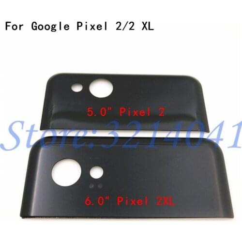 Original New For HTC Google Pixel 2 5.0 / 2XL 6.0 Back Glass Camera Lens Cover Housing Battery Cover With Adhesive Sticker