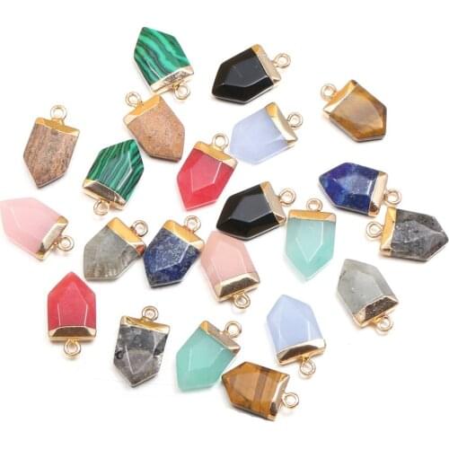1 piece Natural Semi-precious Stone Pendants Lapis DIY necklace accessories For jewelry making Making Reiki Healing gift
