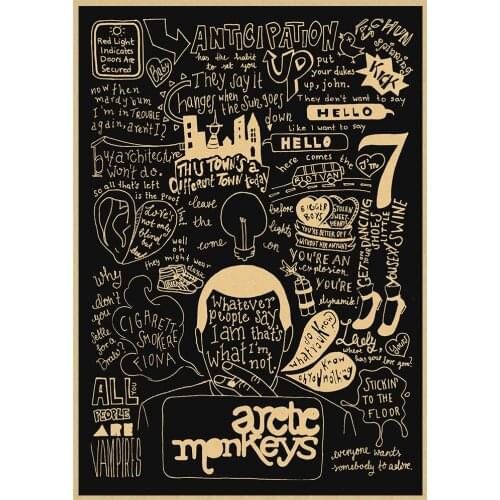 Retro Poster Rock band Arctic Monkeys Art Decor Picture Bar Cafe Quality Canvas Painting Wall Decor living room Home Decor