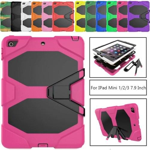 For Apple iPad Mini 1/2/3 7.9 inch Retina Kids Baby Safe Armor Shockproof Heavy Duty Silicone Hard Case Cover Screen Protector