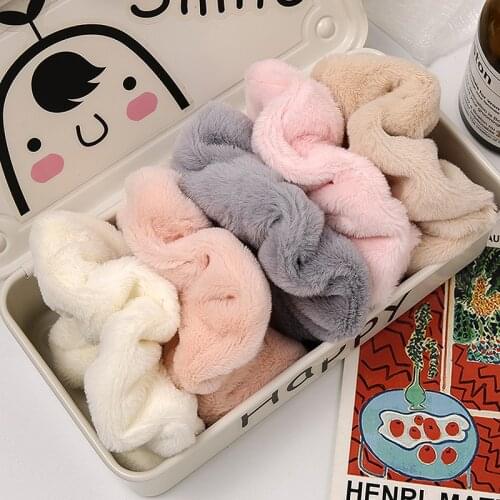 JIFANPAUL New Hair Accessories Cute Plush Large Intestine Hair Tie Hair Tie Girls Mori Hair Accessories Headdress Hair Tie