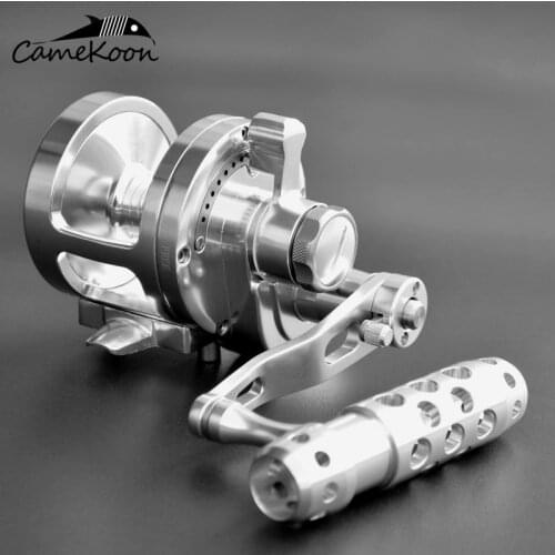 CAMEKOON Saltwater Jigging Fishing Reel CNC Machined 2- Speed Lever Drag 30KG Deep Sea Boat Trolling Big Game Reel