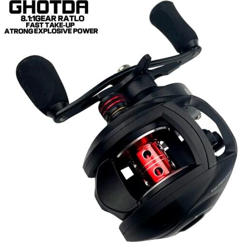 Baitcasting Fishing Reel Left Right Hand Metal Spool Casting Fishing Baitcasting Reel 8.1:1 17+1BB